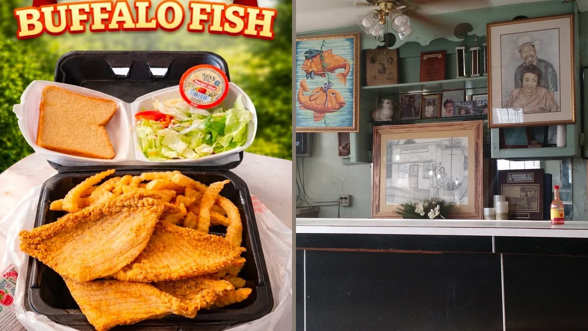 Freshly cooked fish served for lunch.
