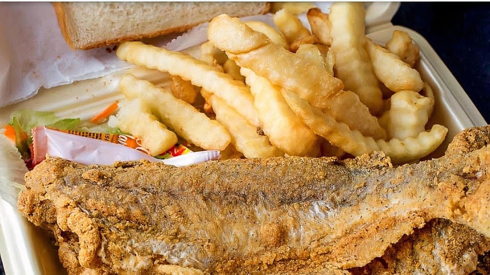 Printed menu for catfish and pantrout.